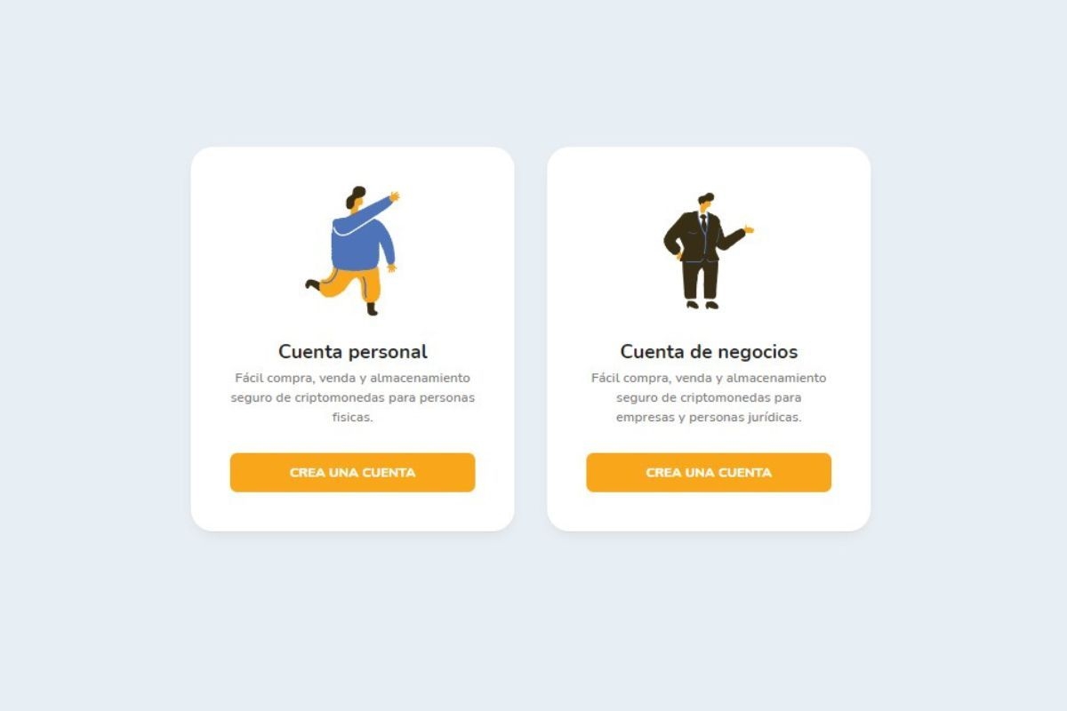 En el exchange de Bitcoin Store para la compra y venta de criptomonedas, puedes crear una cuenta personal y una cuenta para usuarios comerciales.