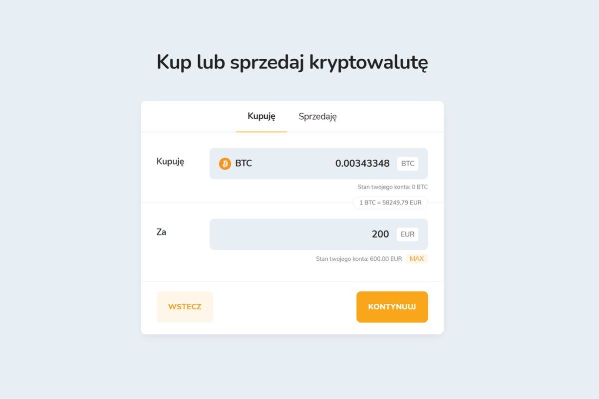 Kup Bitcoina (BTC) za euro (EUR) na giełdzie Bitcoin Store.