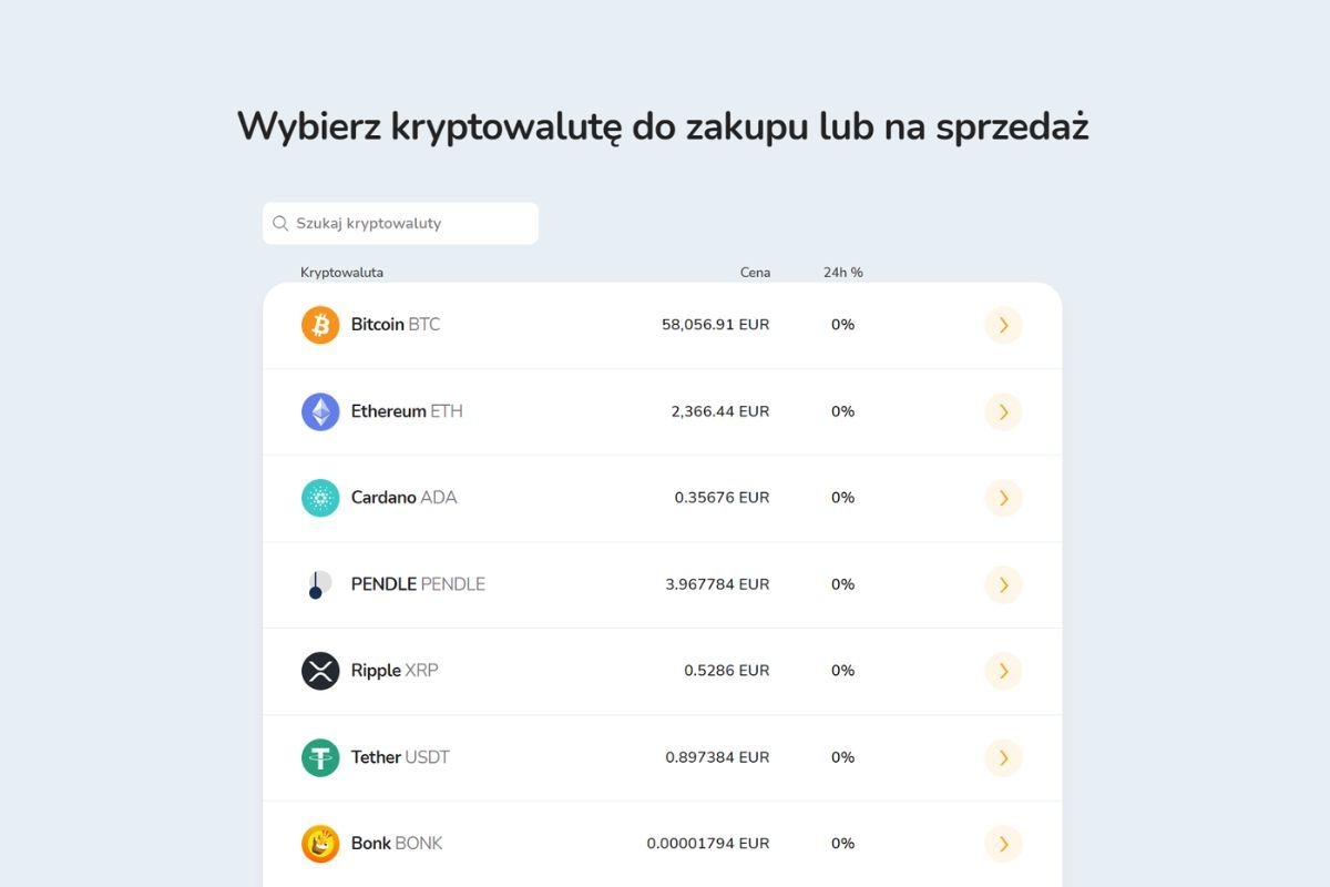 Lista ponad 170 kryptowalut dostępnych do zakupu na giełdzie Bitcoin Store